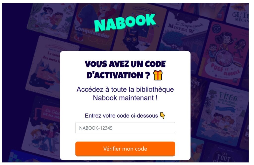 entre les codes cadeaux nabook pour abonnement mensuel gratuit